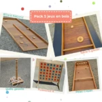 109-S'amuser Pack 5 jeux en bois