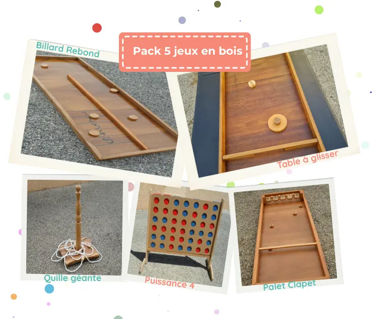 109-S'amuser Pack 5 jeux en bois