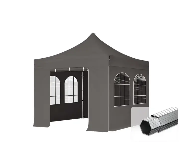 54-Meubler Tonelle pliante 4x4 gris