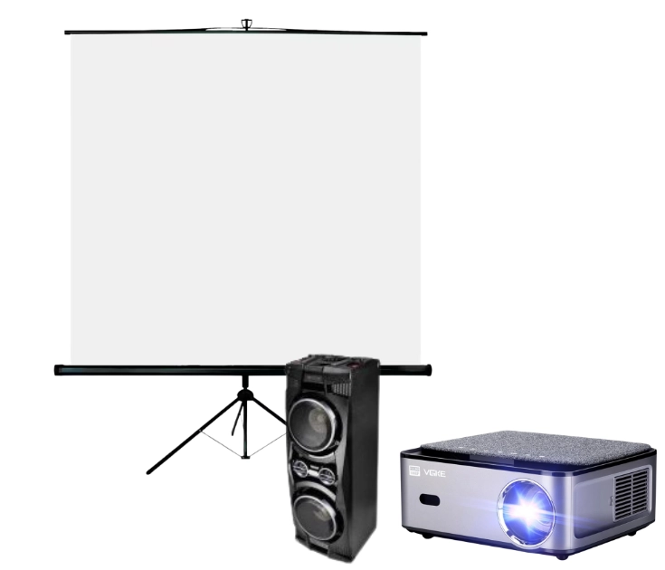 123-1 S'amuser vidéoprojecteur écran enceinte