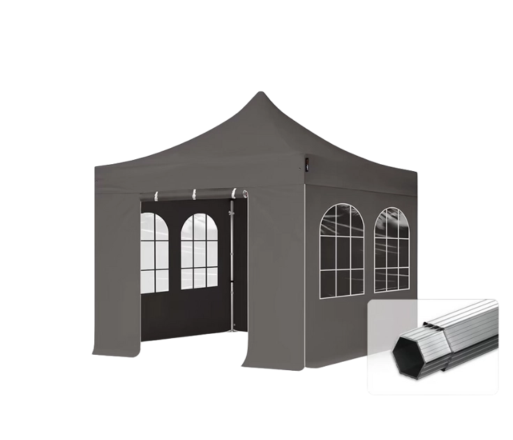 Meubler Tonelle pliante 4x4 gris